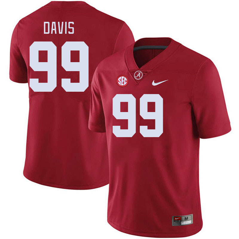 #99 Raekwon Davis Alabama Crimson Tide Jerseys Football Stitched-Crimson